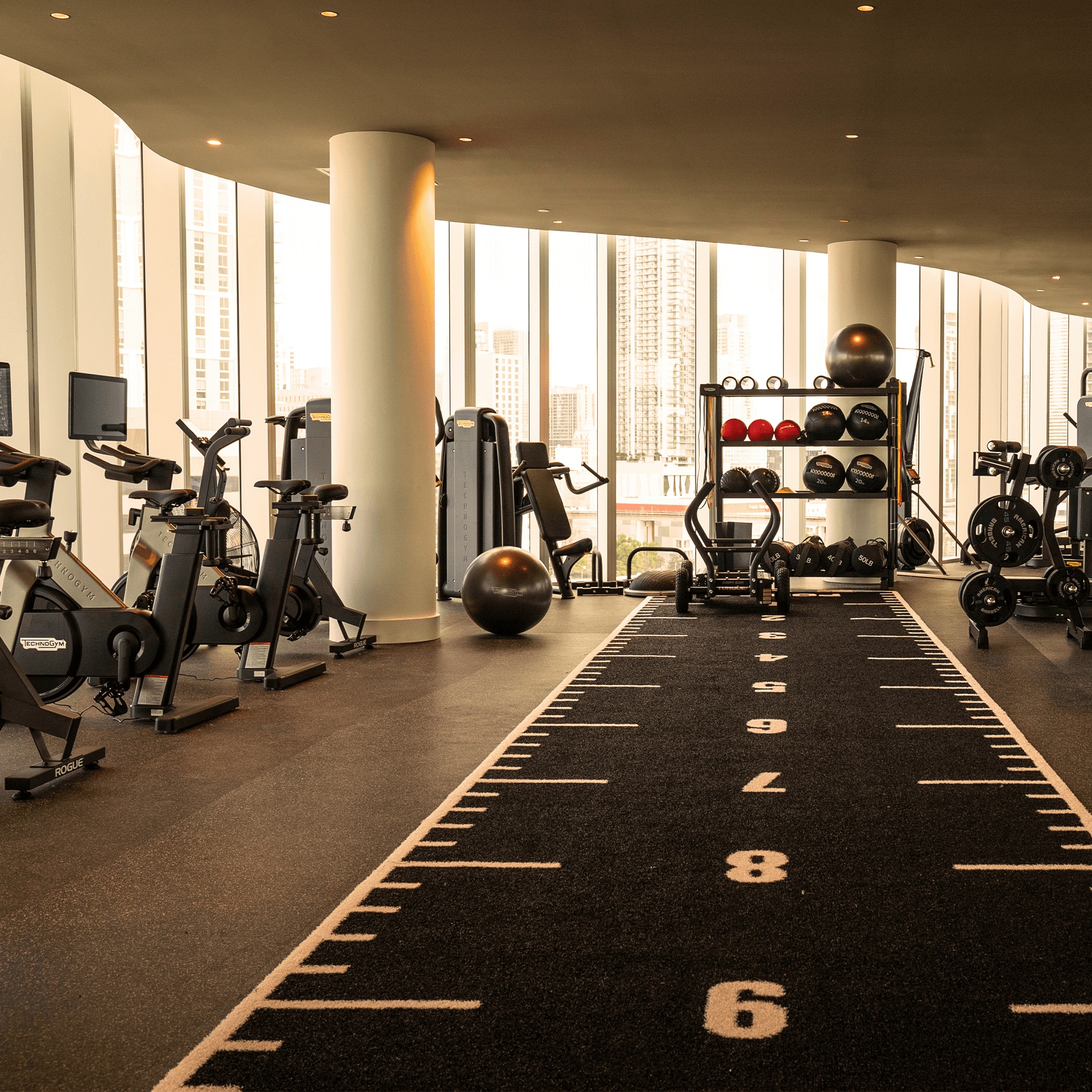 Modern Gym with Technogym equipment