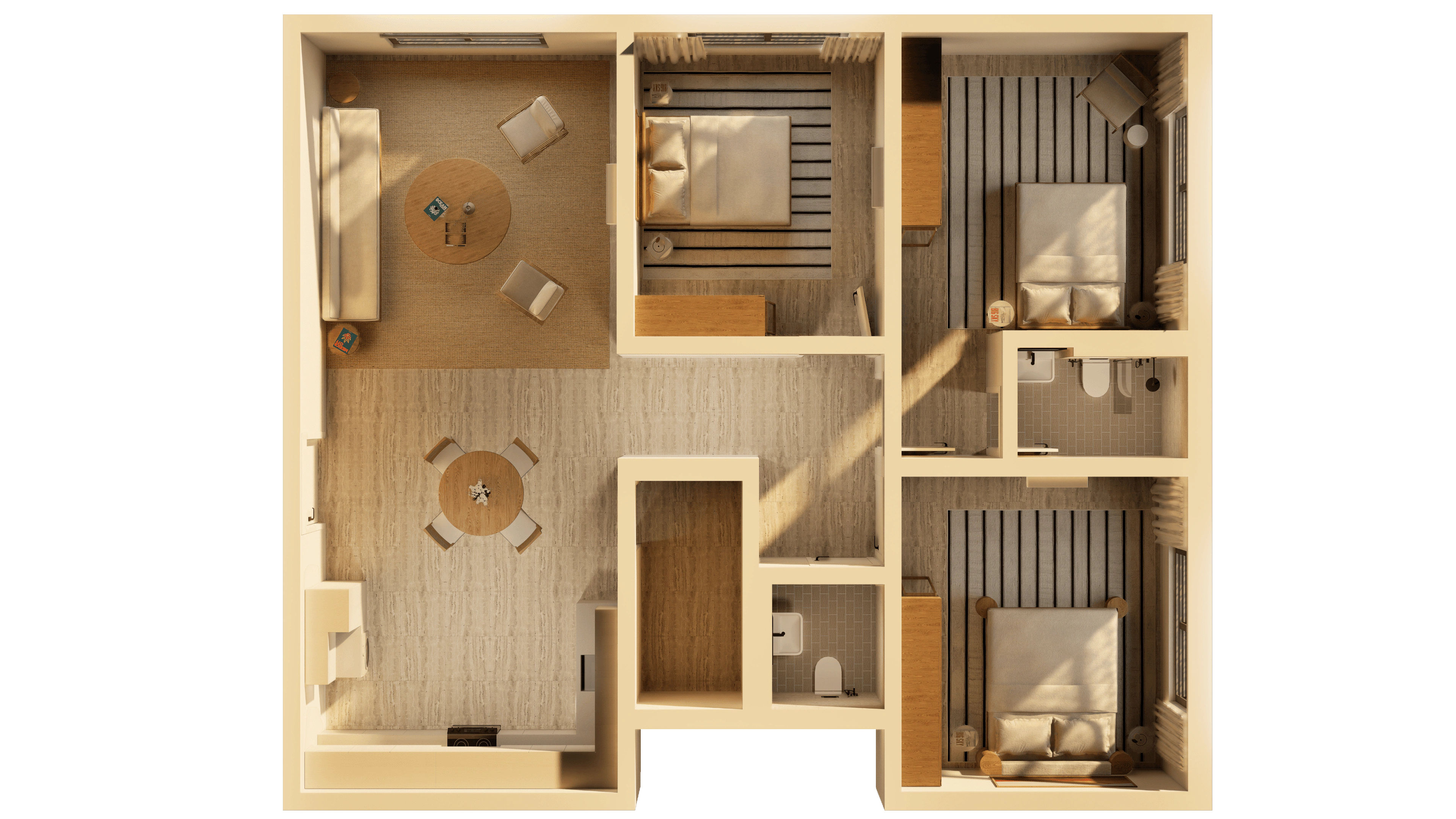 شقة 3 غرف في النرجس