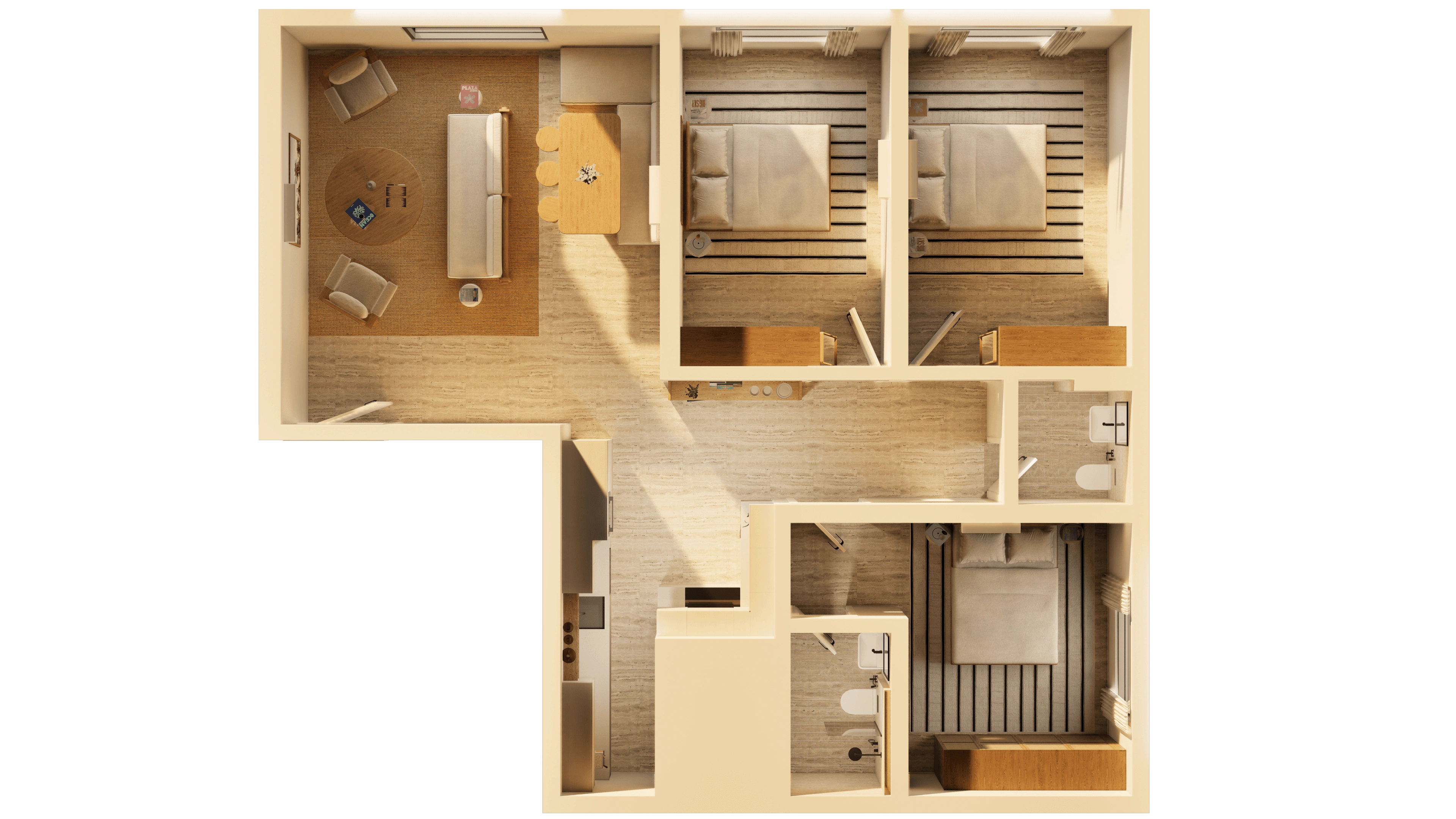 شقة 3 غرف في النرجس